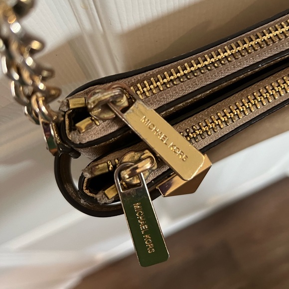 Michael Kors Karla Metallic Leather Crossbody - Picture 4 of 9